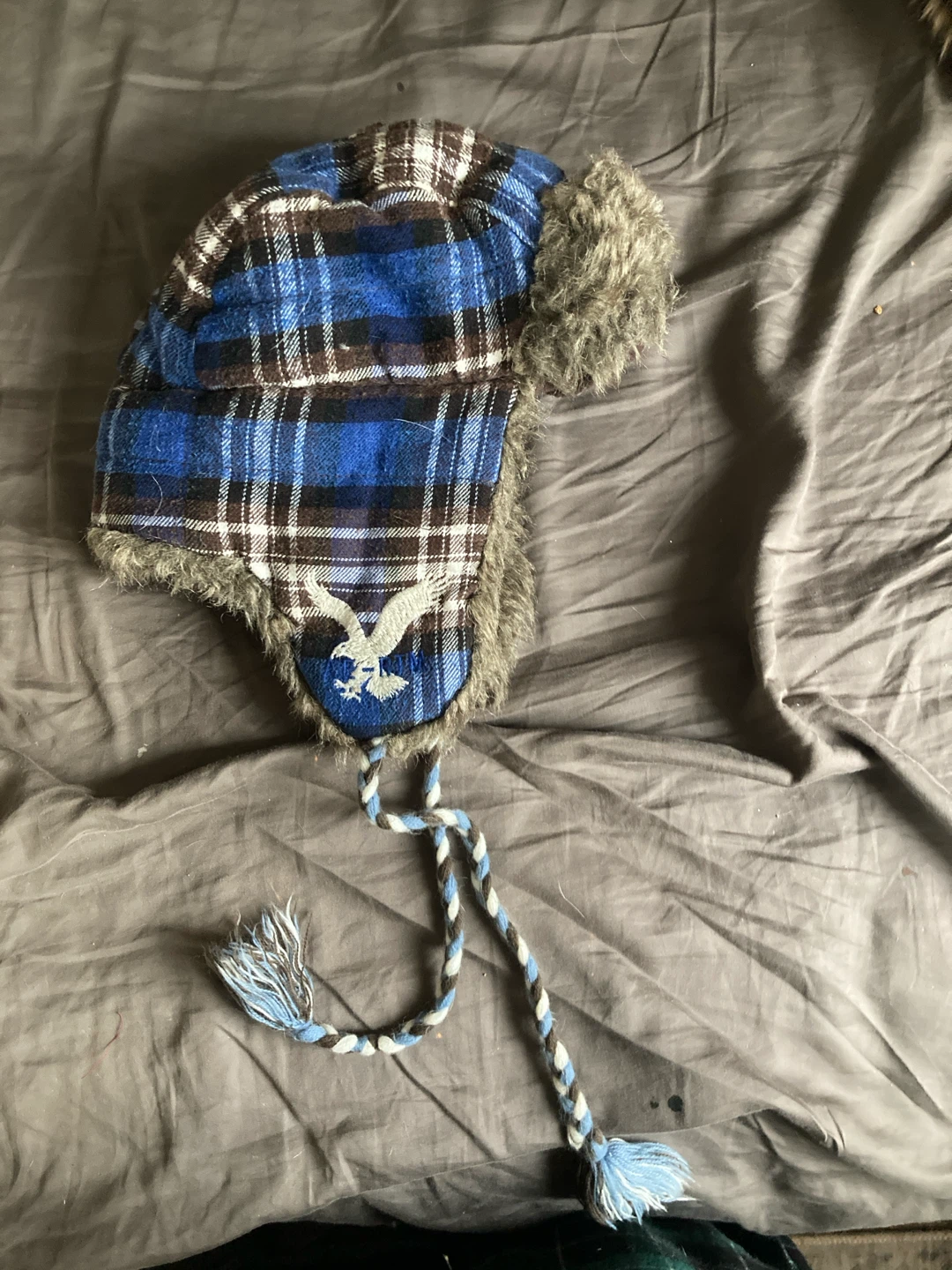 American Eagle Plaid Trapper Hat