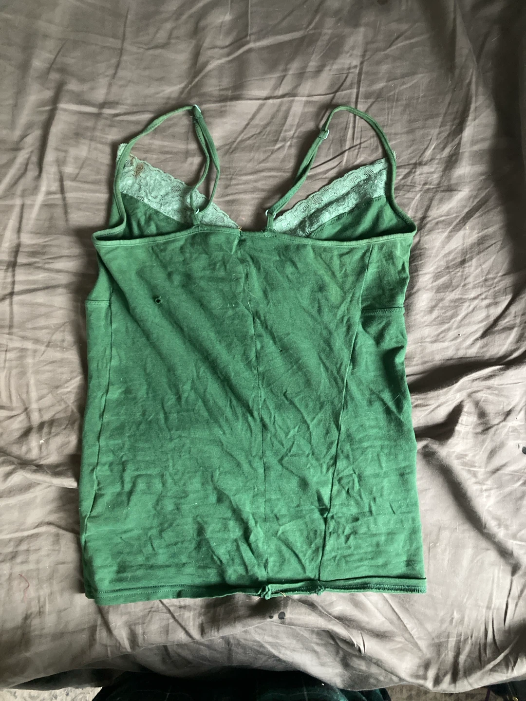 Green Lace-Trim Tank Top - photo 2