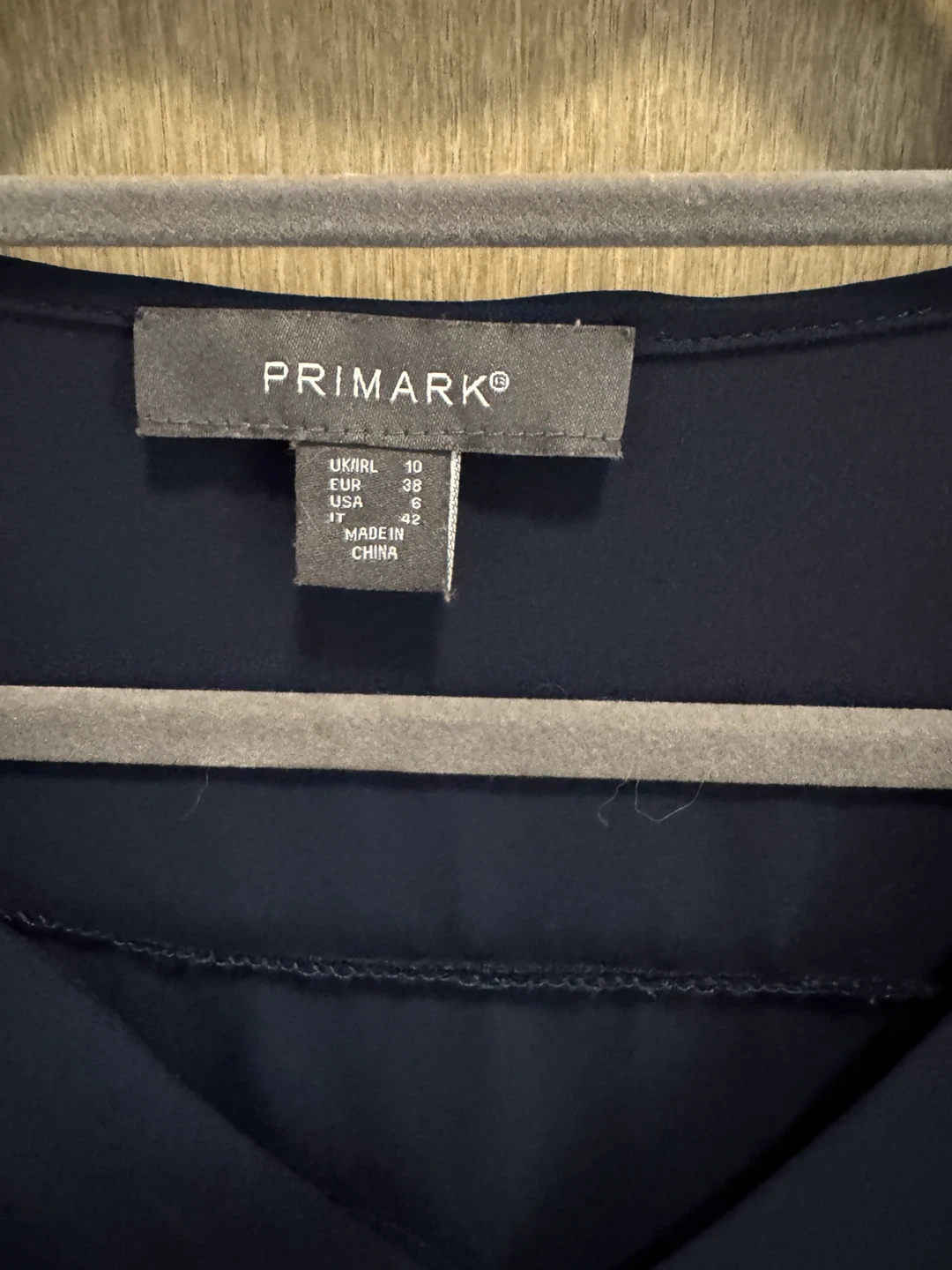 Primark Navy Blue V-Neck Blouse size 6 - photo 2