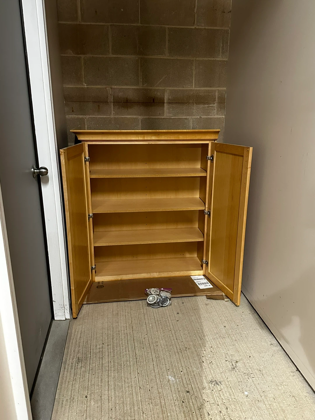 Maple Kitchen Cabinet + Granite Top – Coffee Bar/ Pantry Cabinet - photo 3