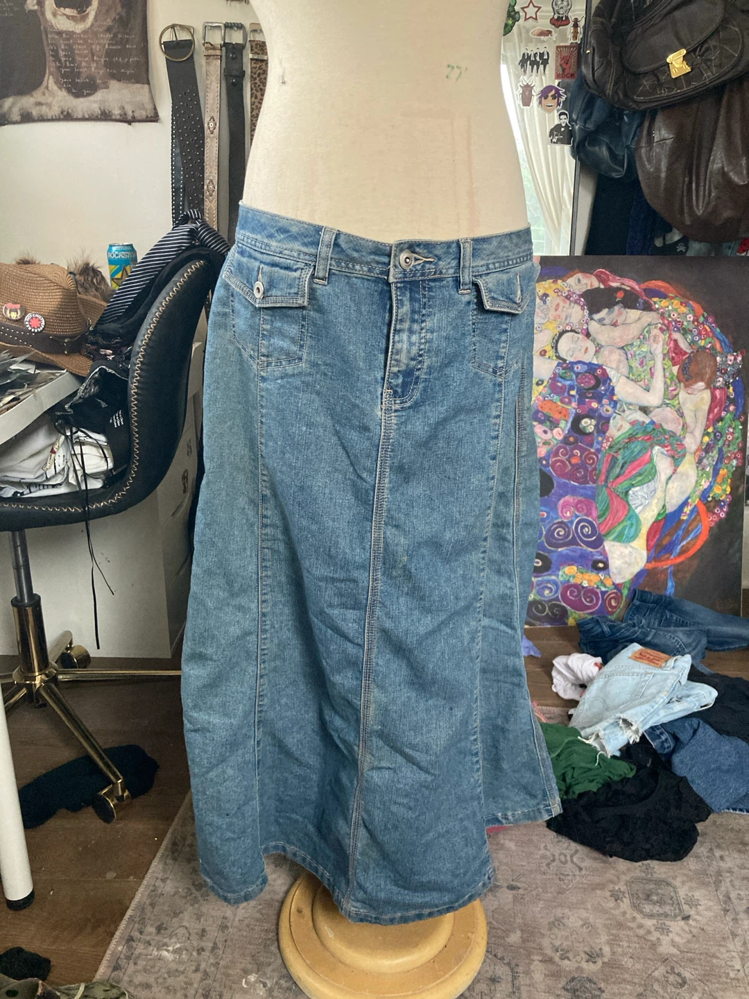 Blue Denim Jean Skirt