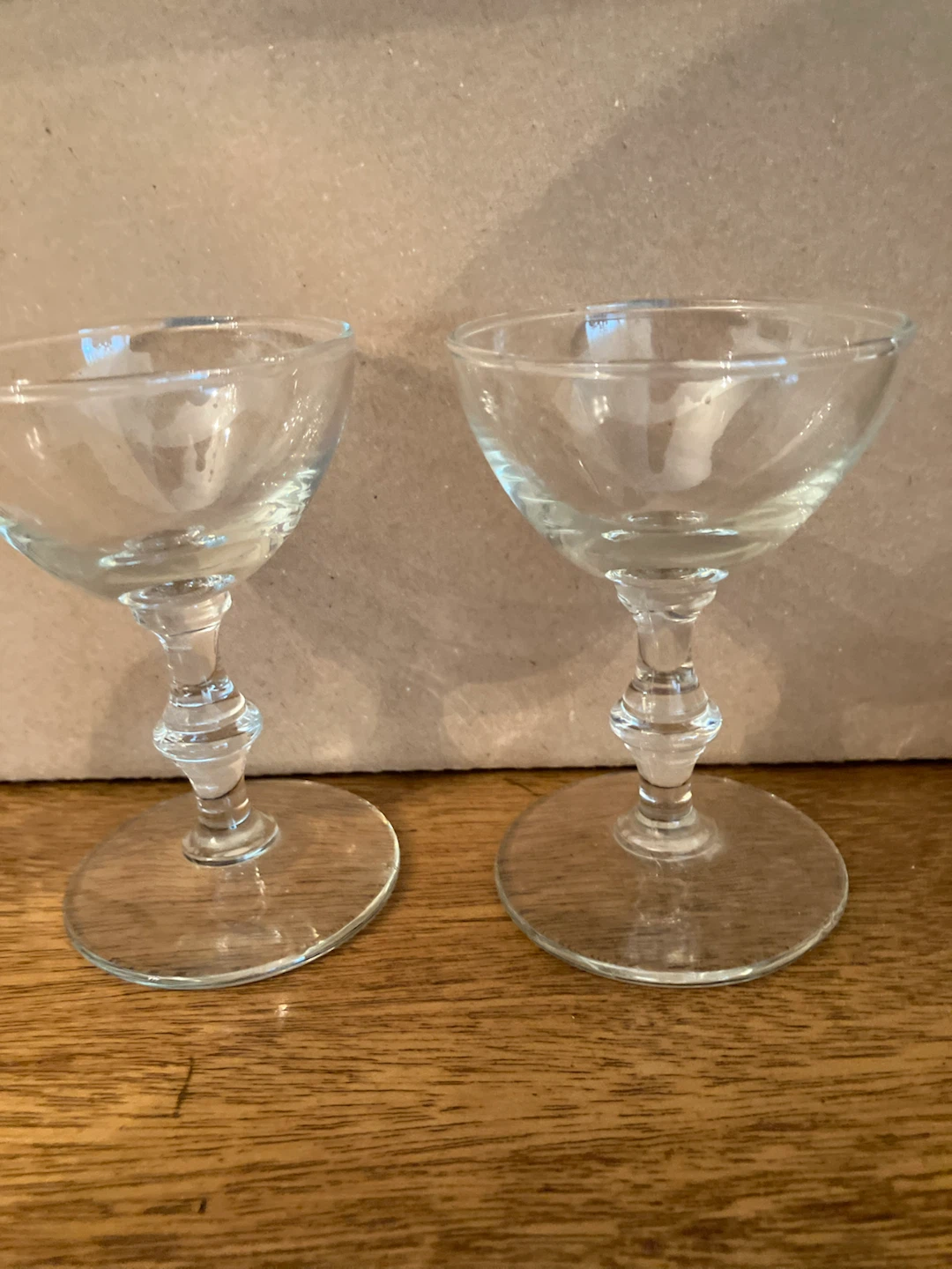 Set of 12 Vintage Clear Glass wine/ cordial  Glasses