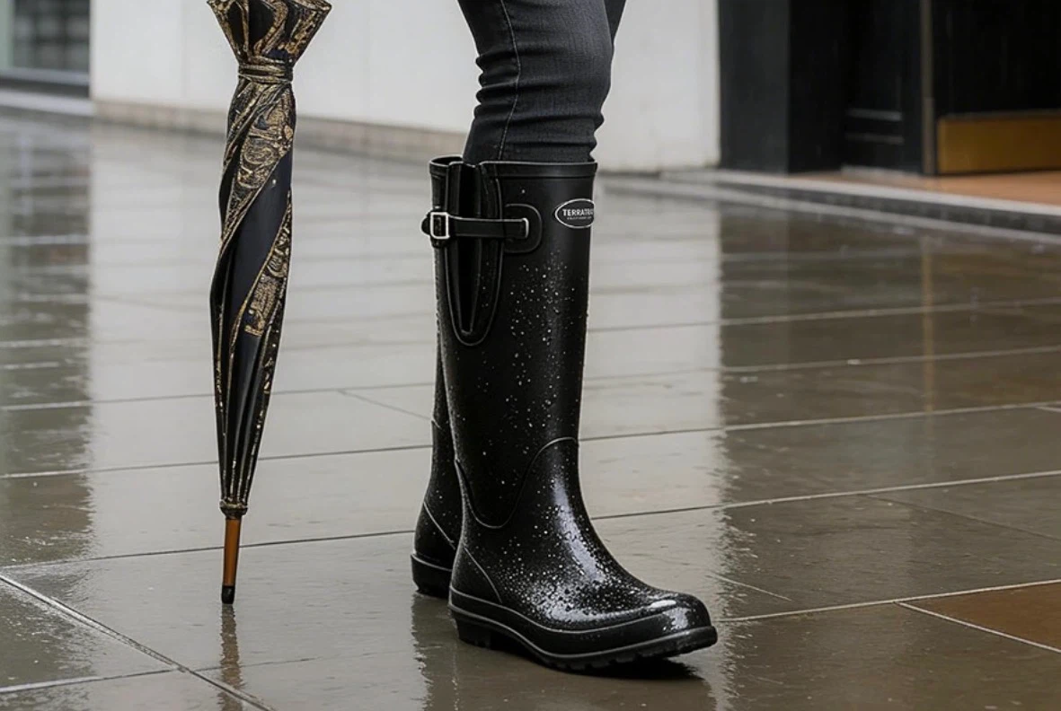 New TerraTrax US Women’s Size 9/EU Size 40 Tall Rubber Boots
