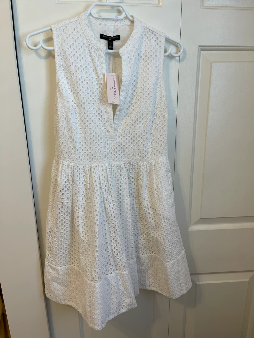 Banana Republic White Eyelet Dress
