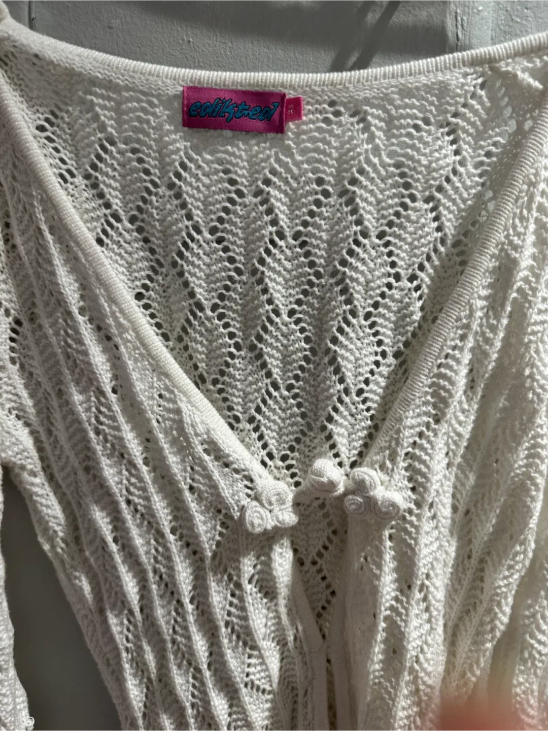 Edikted White Crochet Cardigan - photo 2