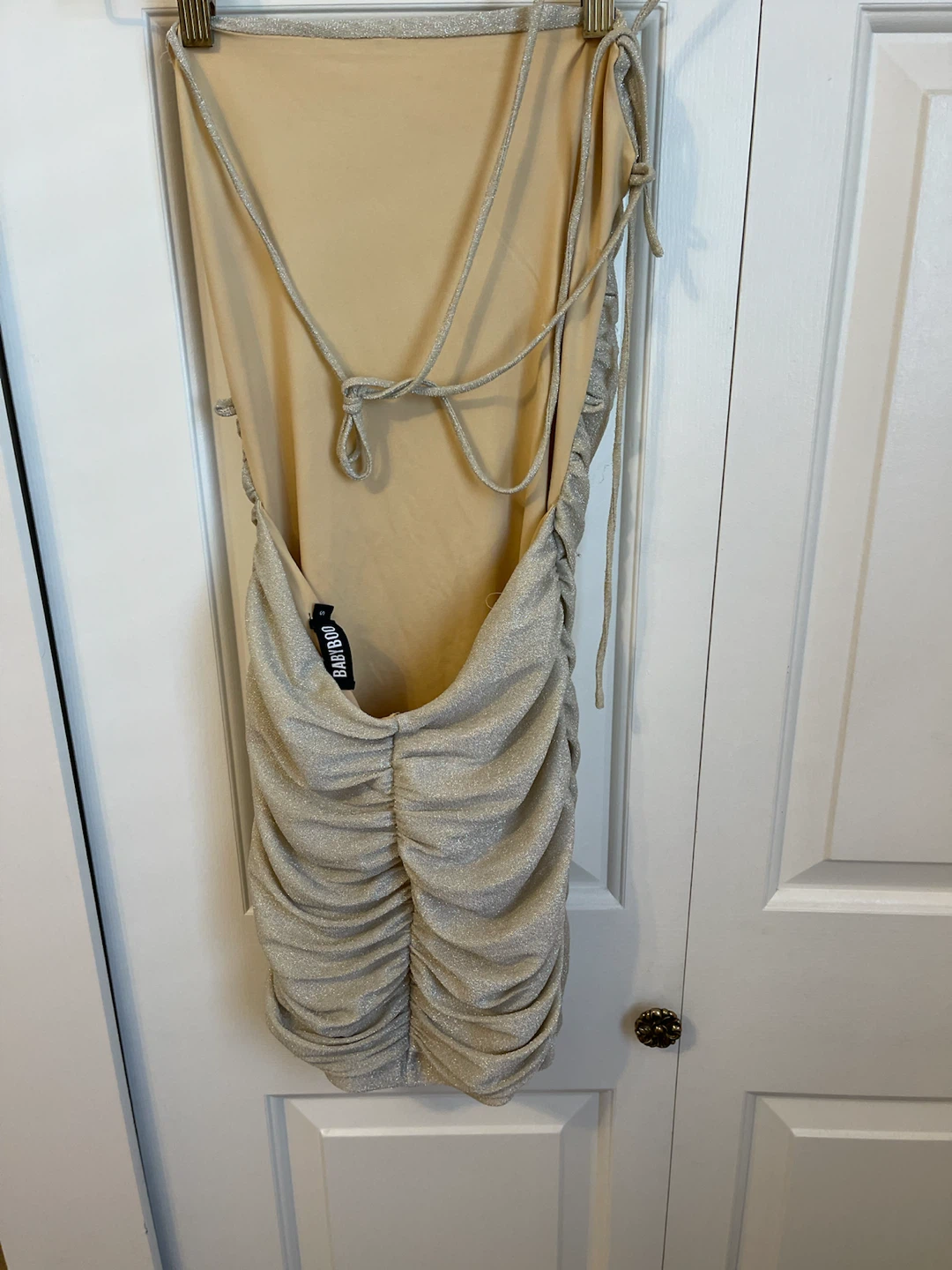 Babyboo Shimmer Ruched Mini Dress - photo 2