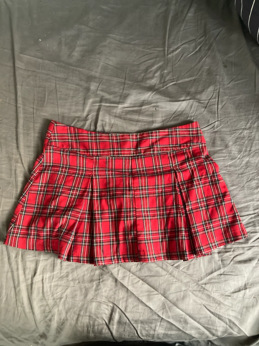 Red Plaid Pleated Skirt - photo 2
