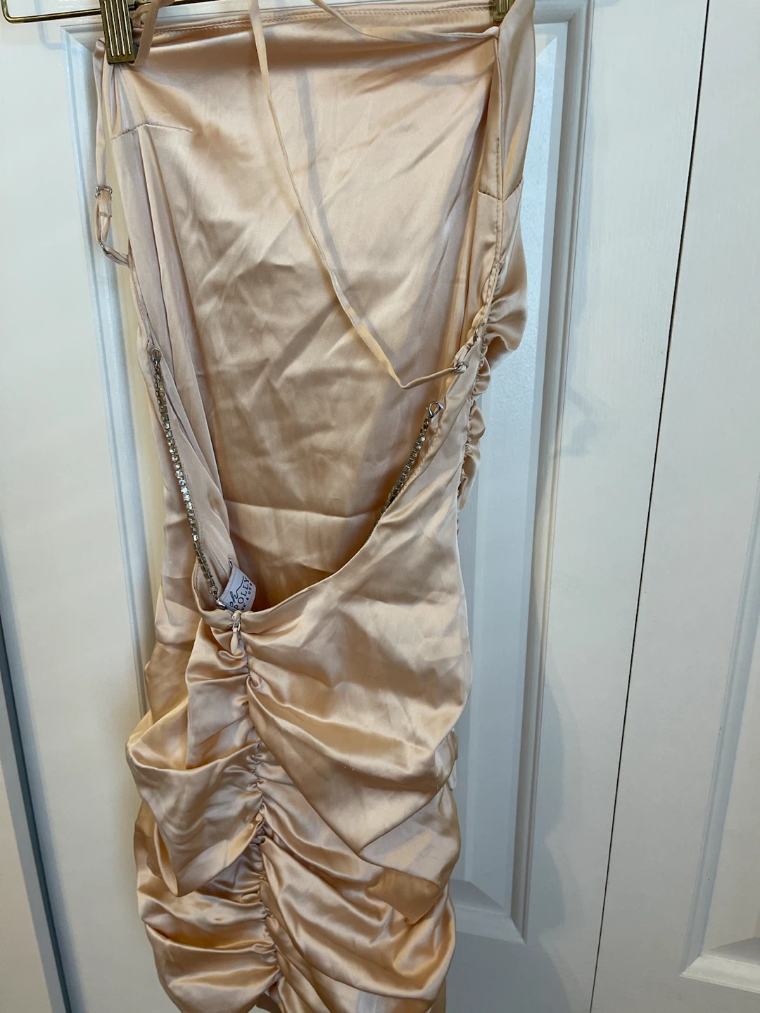 Oh Polly Satin Ruched Mini Dress - photo 3