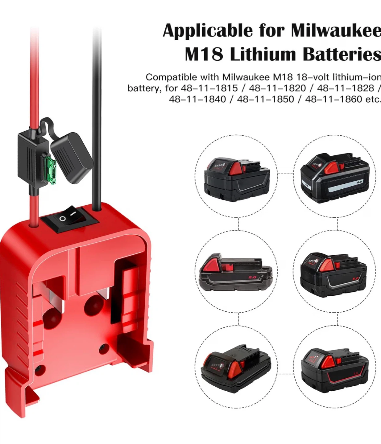 Power Wheel Adapter for Milwaukee M18 Battery - new - photo 4