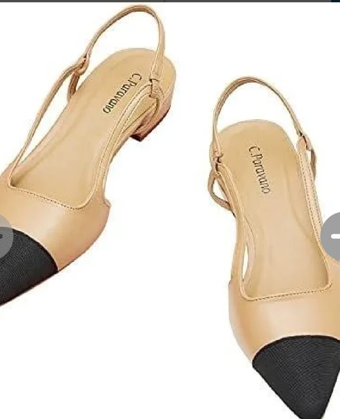C.Paravano Two-Tone Slingback Flats