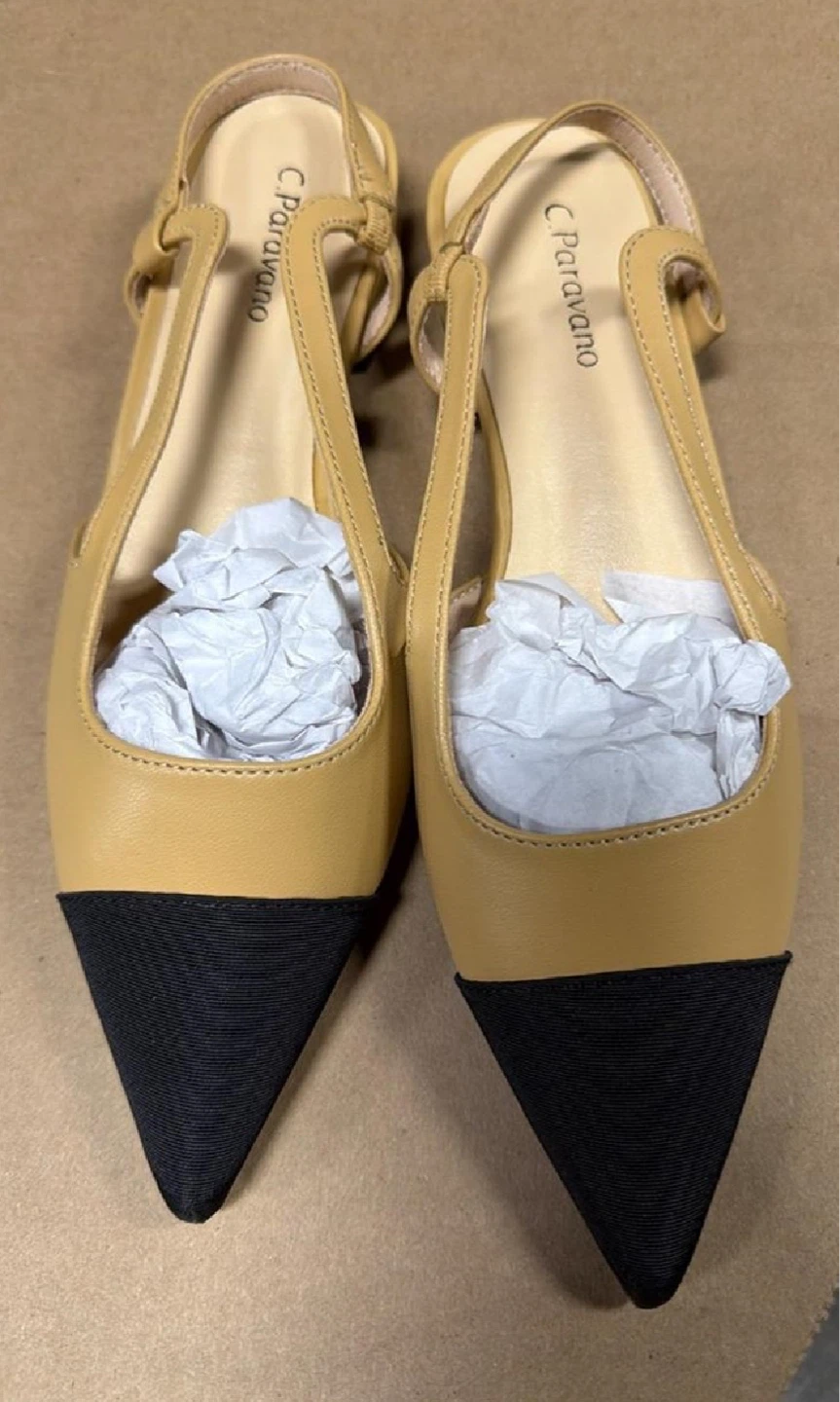 C.Paravano Two-Tone Slingback Flats - photo 2