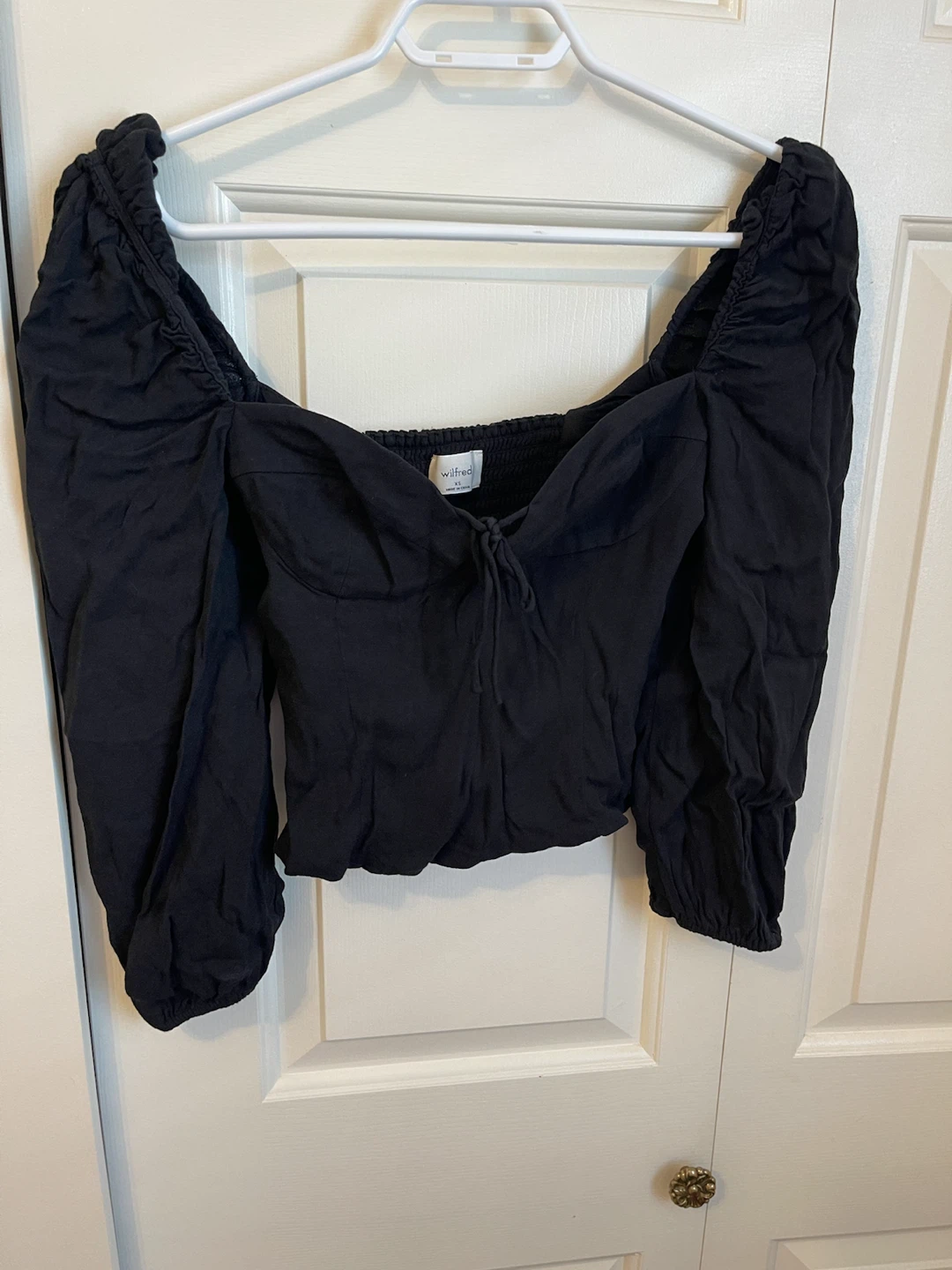 Wilfred Black Puff Sleeve Blouse