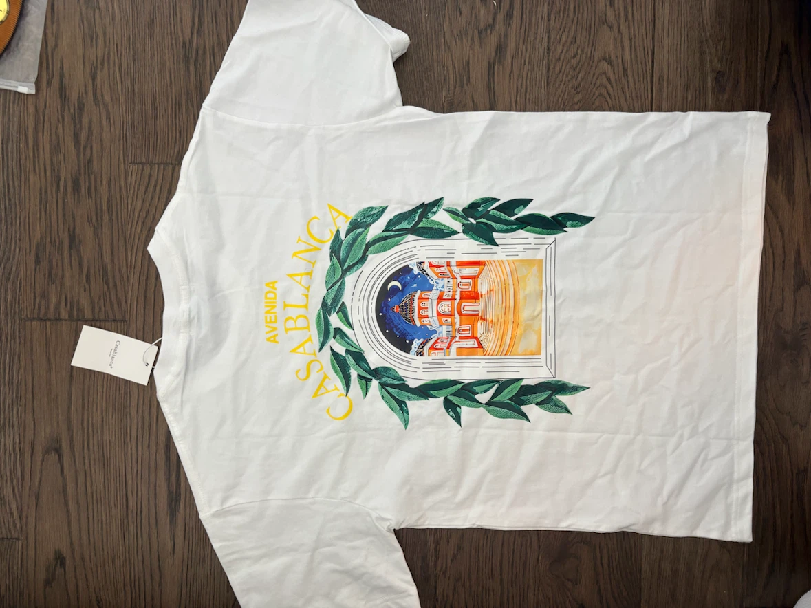 Casablanca Tennis Club T-Shirt White‼️‼️‼️FINAL SUMMER SALE