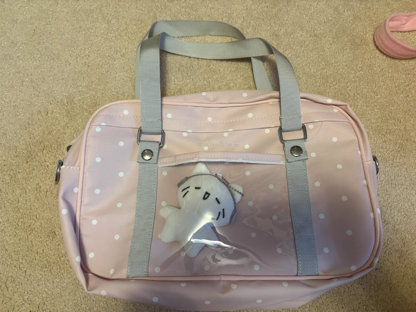 Musiluo Pink Polka Dot Ita Bag