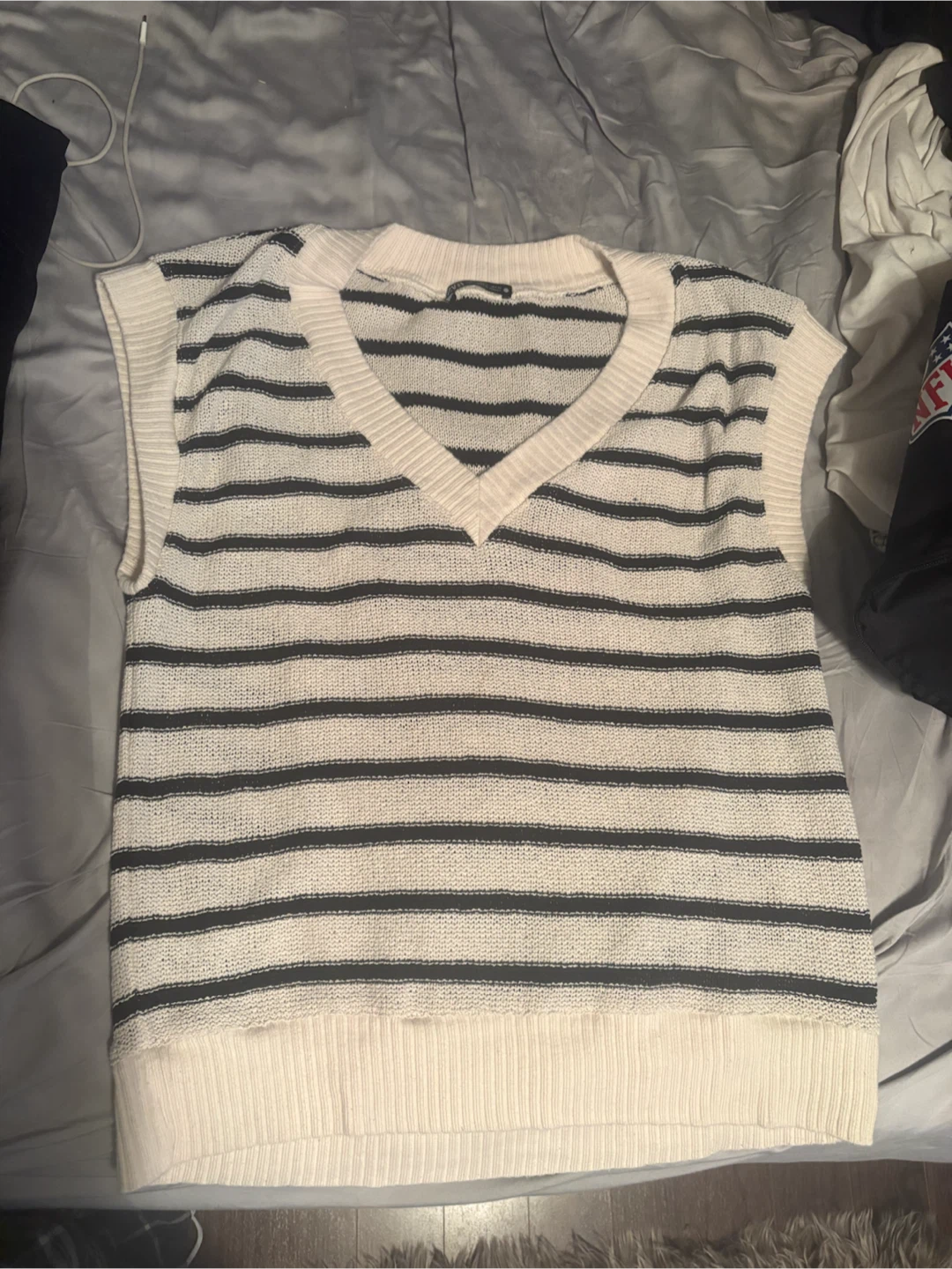 ZARA Striped Knit Sweater Vest