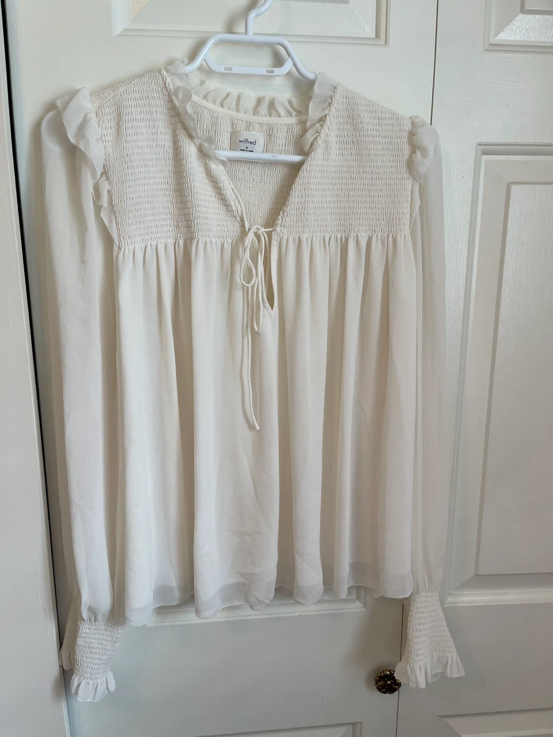 Wilfred White Long Sleeve Blouse