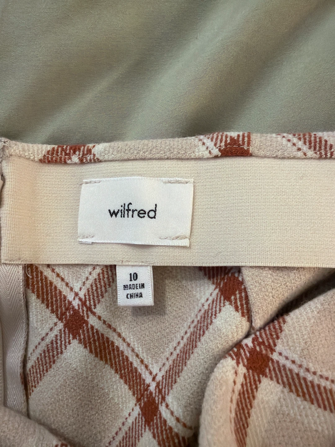 Wilfred Plaid Mini Skirt Size 10 - photo 3