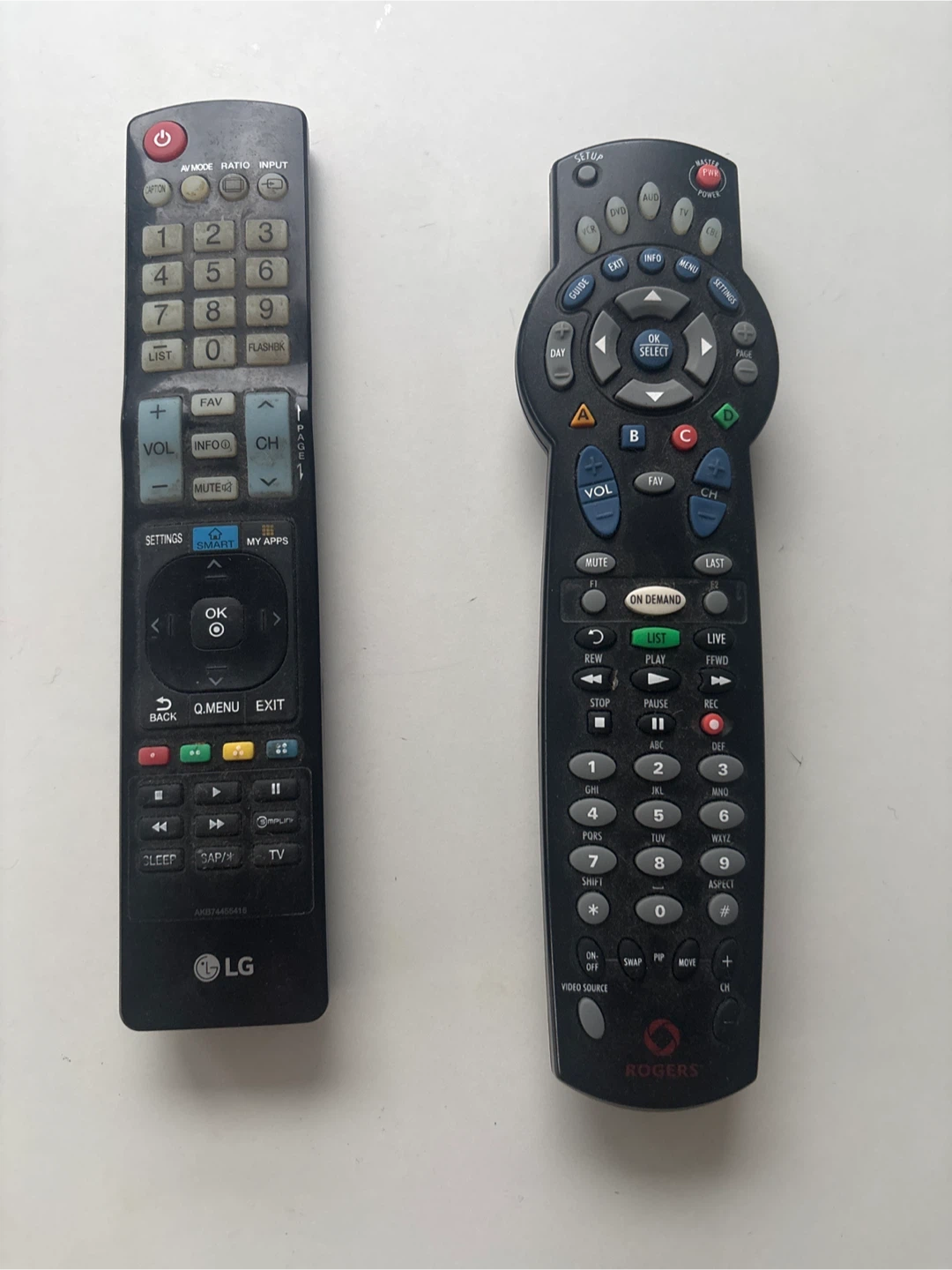 LG and Rogers Universal TV Remotes