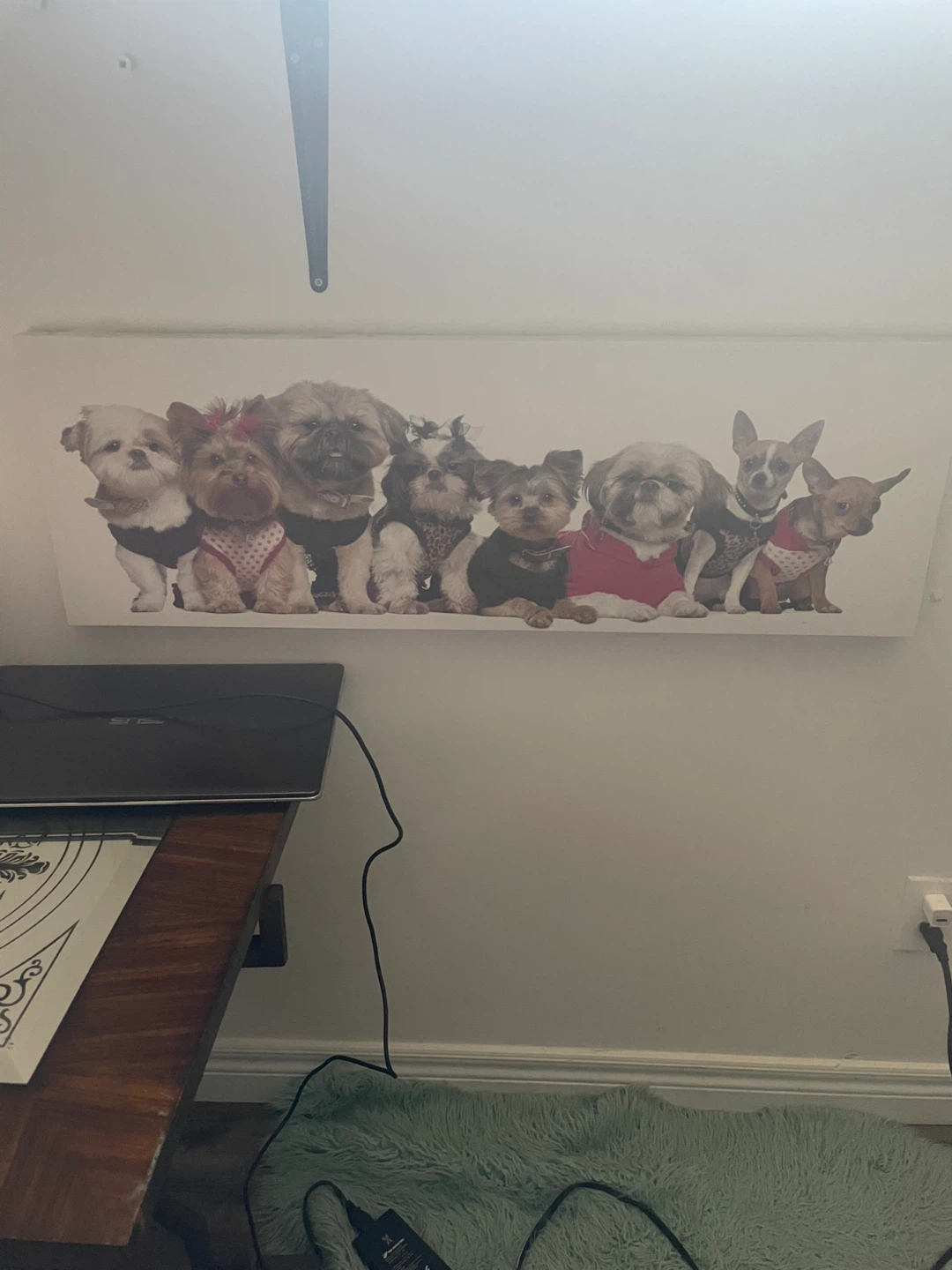 Dog Portrait Canvas Wall Art With LED Lights.