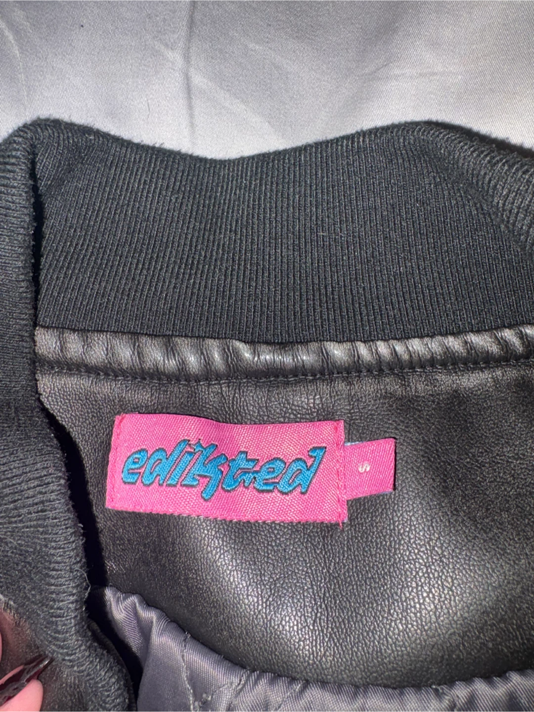 Edikted Faux Leather Bomber Jacket - photo 2