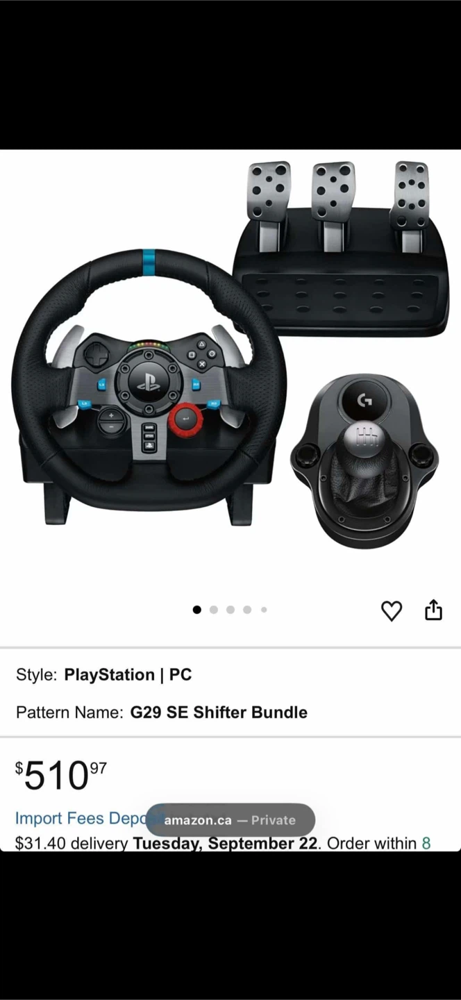 Logitech G29 Driving Force Racing Wheel and Shifter Bundle - photo 2