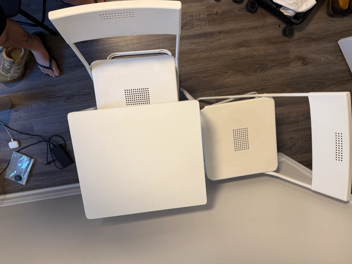 White Table + Two chairs (portable)