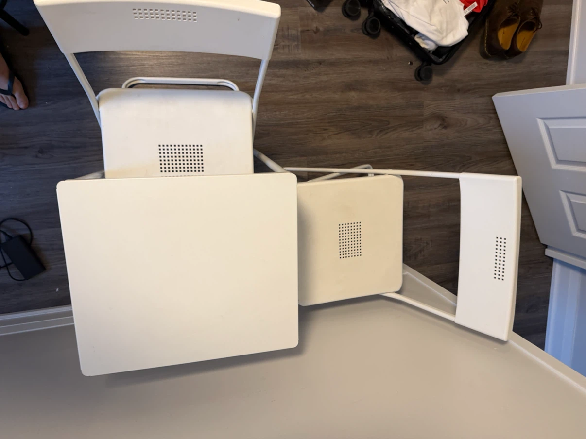 White Table + Two chairs (portable) - photo 2