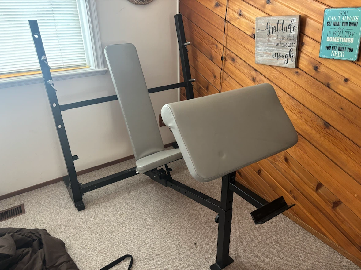 Adjustable Weight Bench with Rack - photo 2