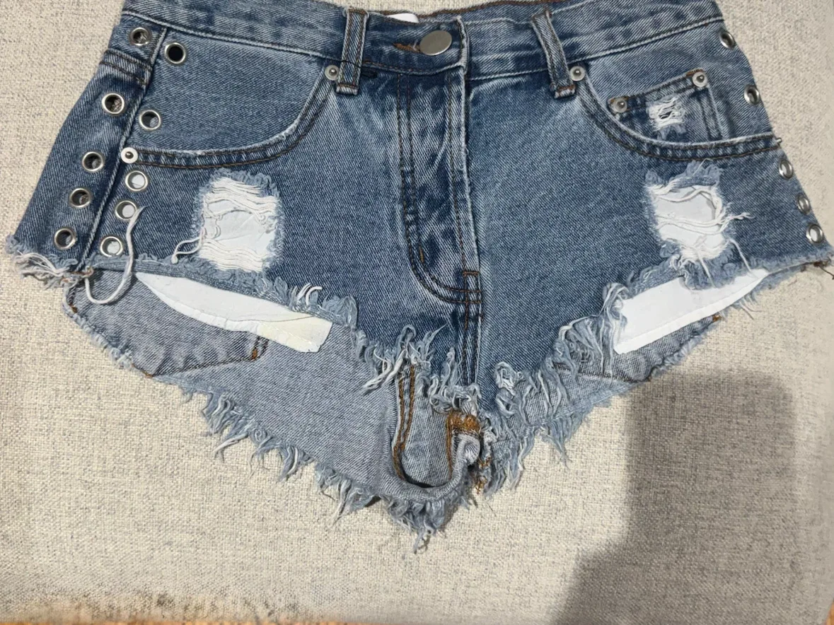 By The Way Distressed Denim Shorts Size 24