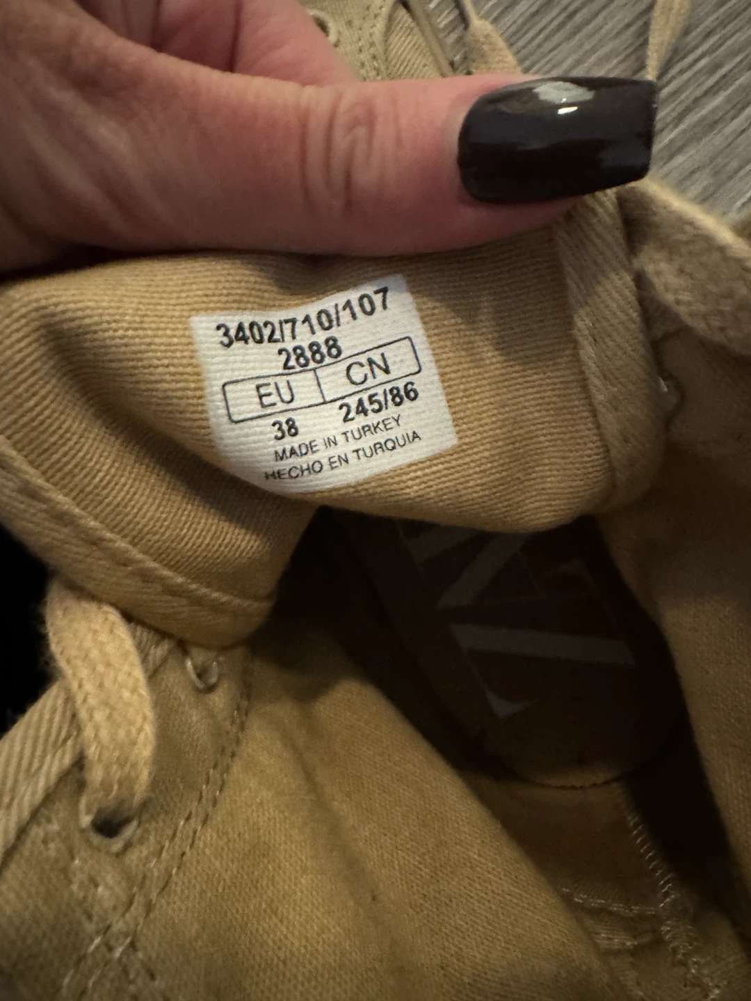 Zara Beige High-Top Sneakers (size 37 and 38) - photo 5