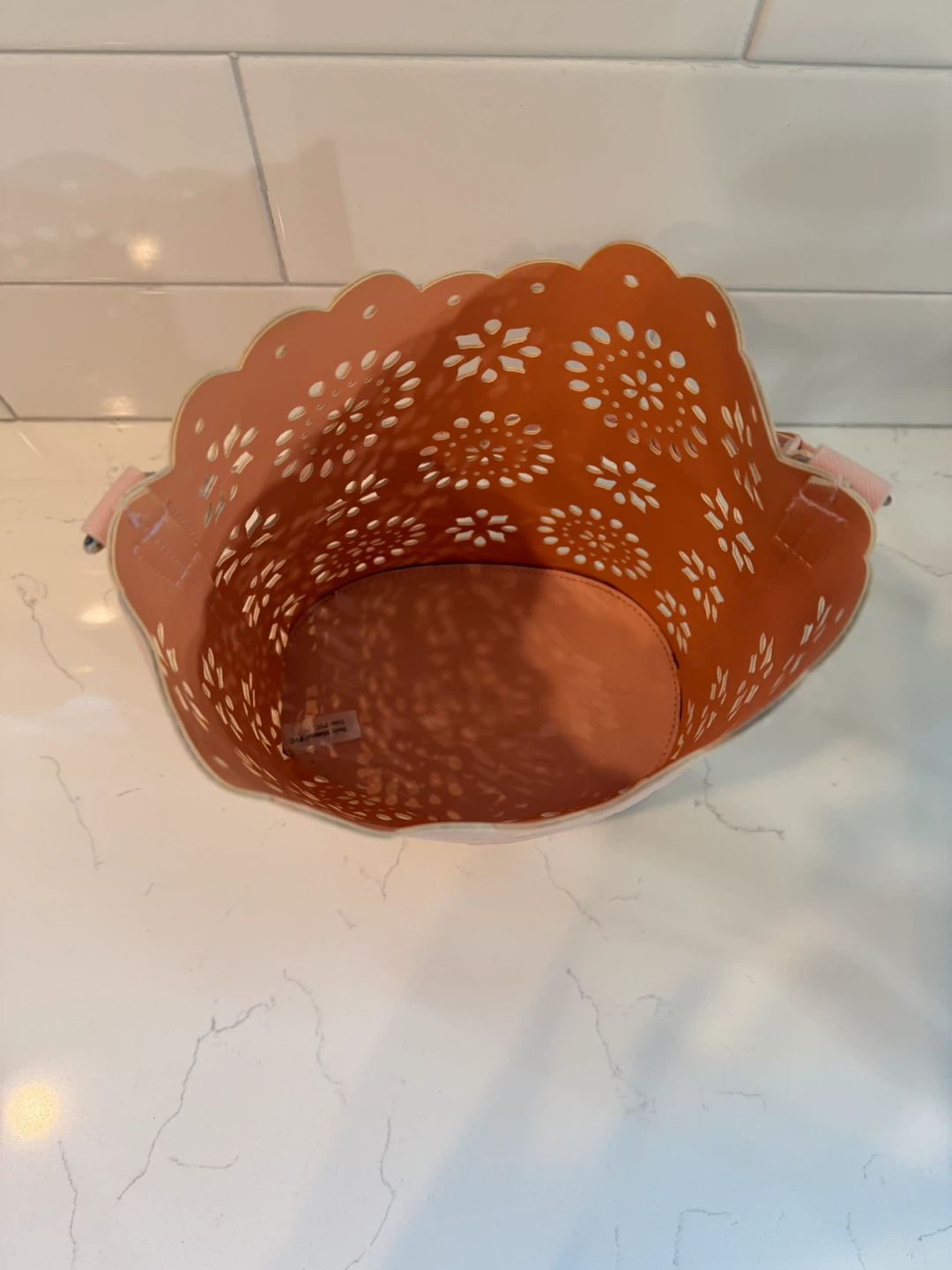 Light Pink Laser Cut Bucket Bag - photo 5