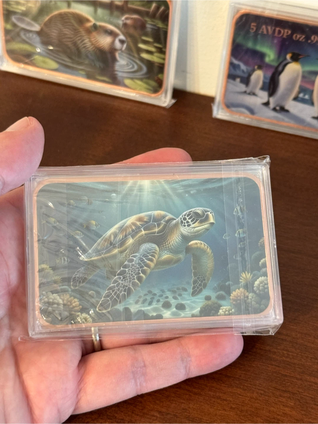 5 AVP oz .999 Fine Copper Sea Turtle Bar - photo 3