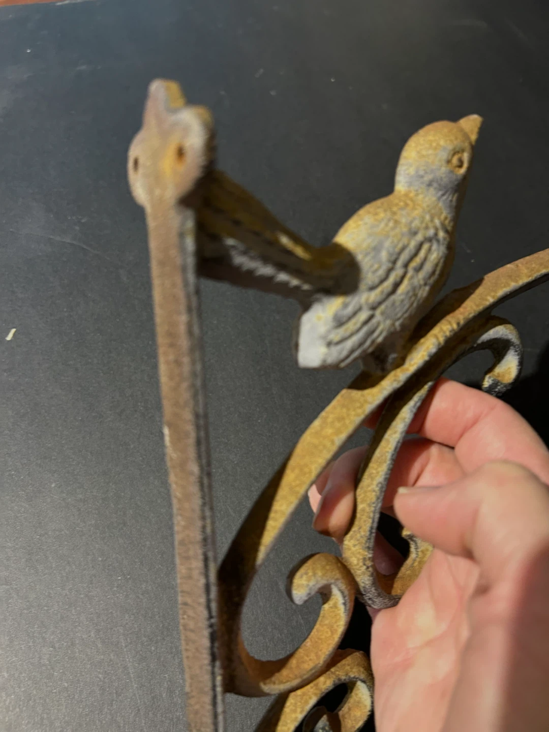 Cast Iron Bird Decorative hanging basket bracket - photo 4