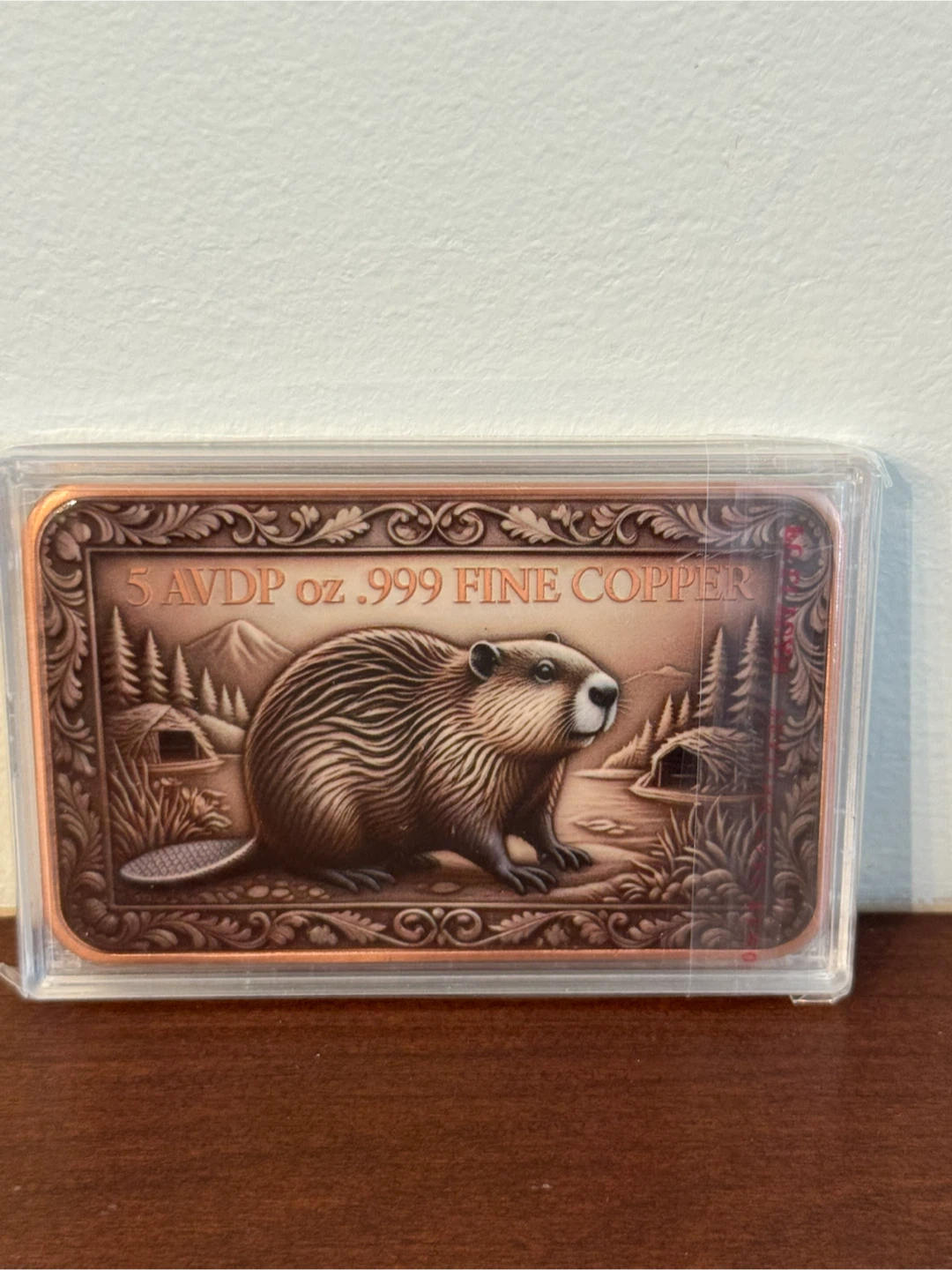 5 AVDP oz .999 Fine Copper Beaver Bar - photo 2
