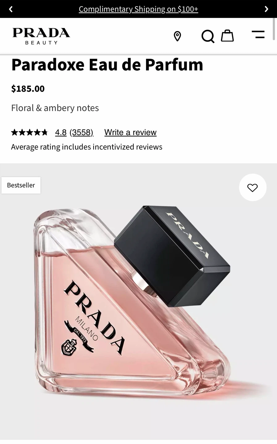 Prada Paradoxe Eau de Parfum 90ml