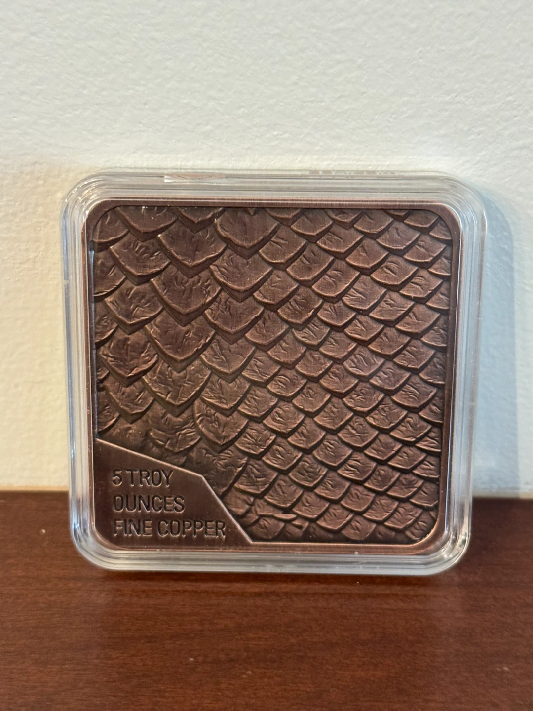 5 Troy Ounce Fine Copper Dragon Bar - photo 2