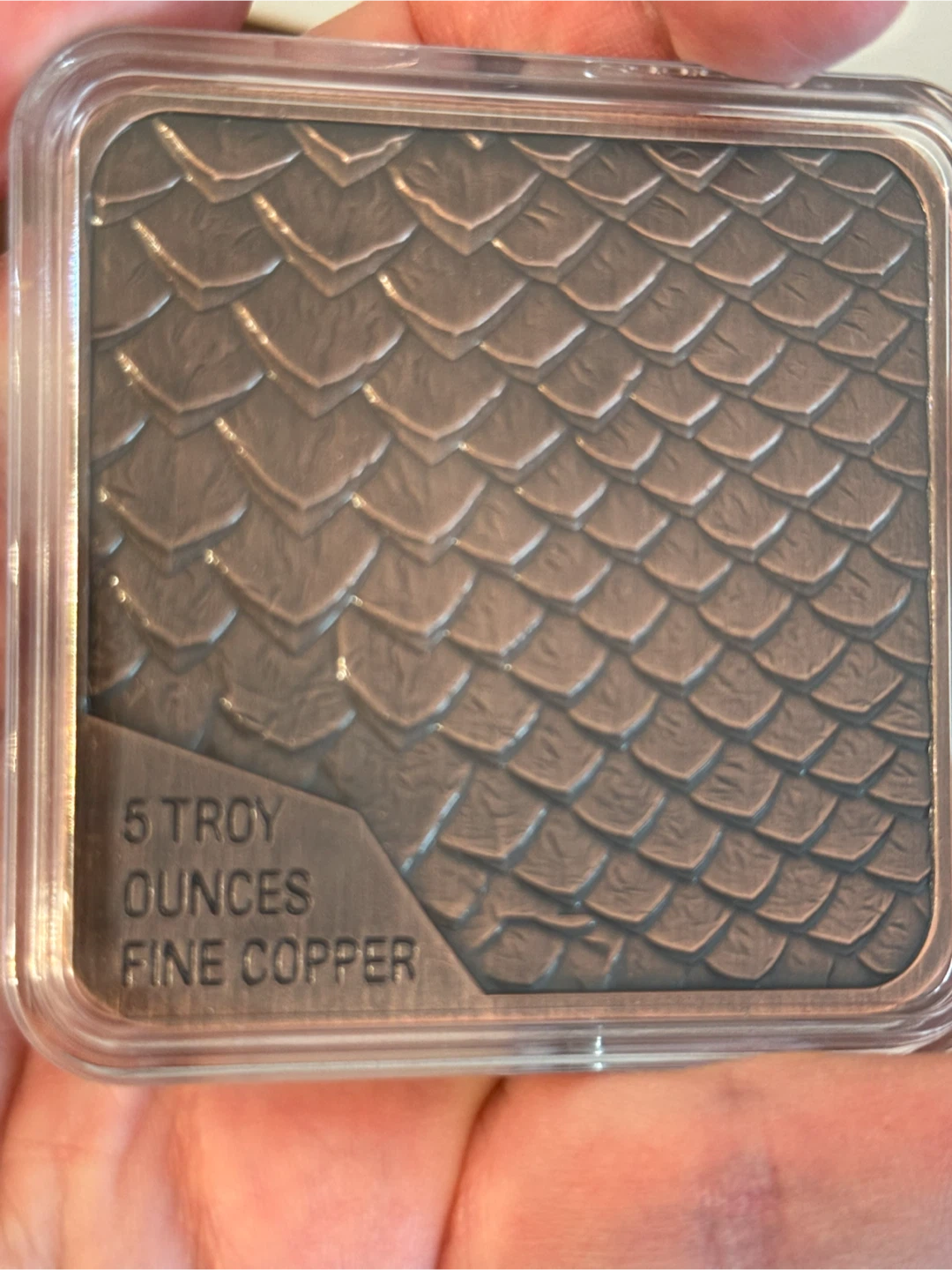 5 Troy Ounce Fine Copper Dragon Bar - photo 4