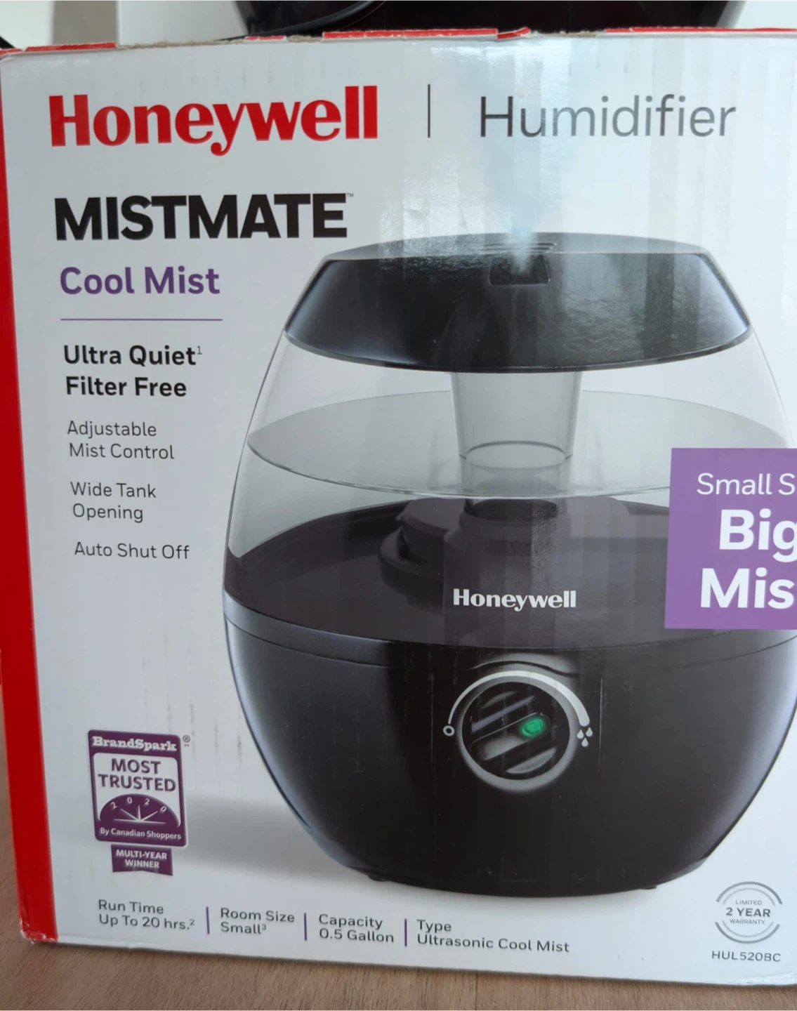 Honeywell Mistmate Cool Mist Humidifier - photo 2