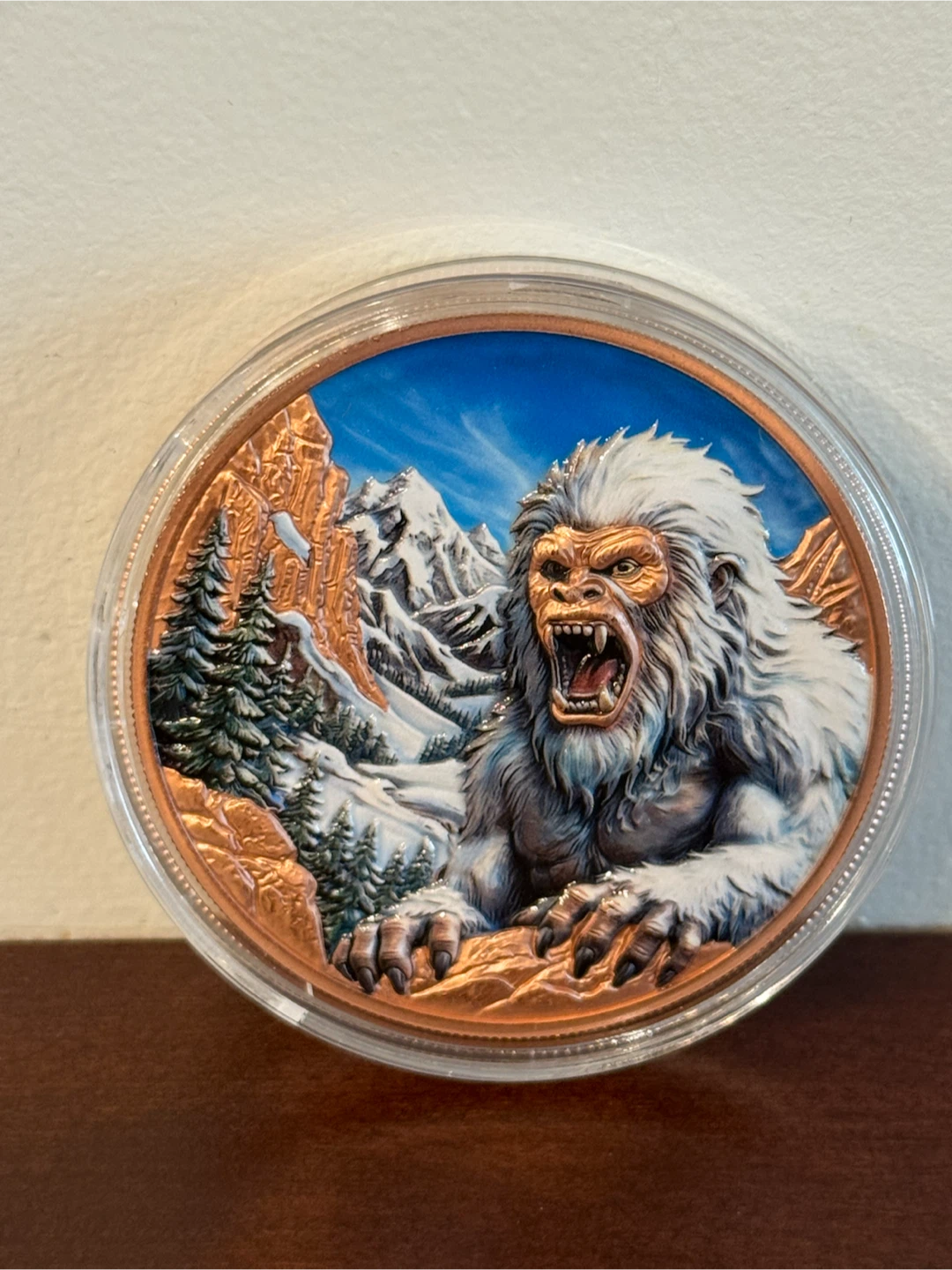 Mythical Creatures Snowman Yeti 5 Troy Ounce Fine Copper Coin
