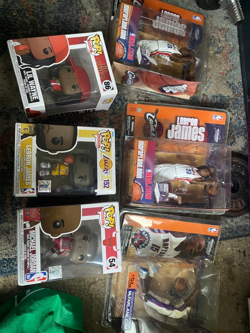 Assorted NBA McFarlane and Funko Pop Figures