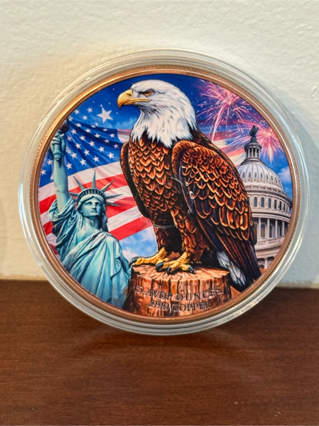 5 AVD Pounce .999 Copper Eagle Round