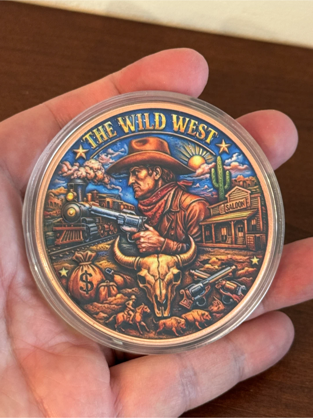 Wild West 5oz Copper Coin in capsule - photo 3