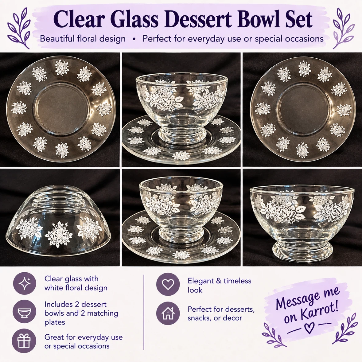 Vintage Dessert Bowls
