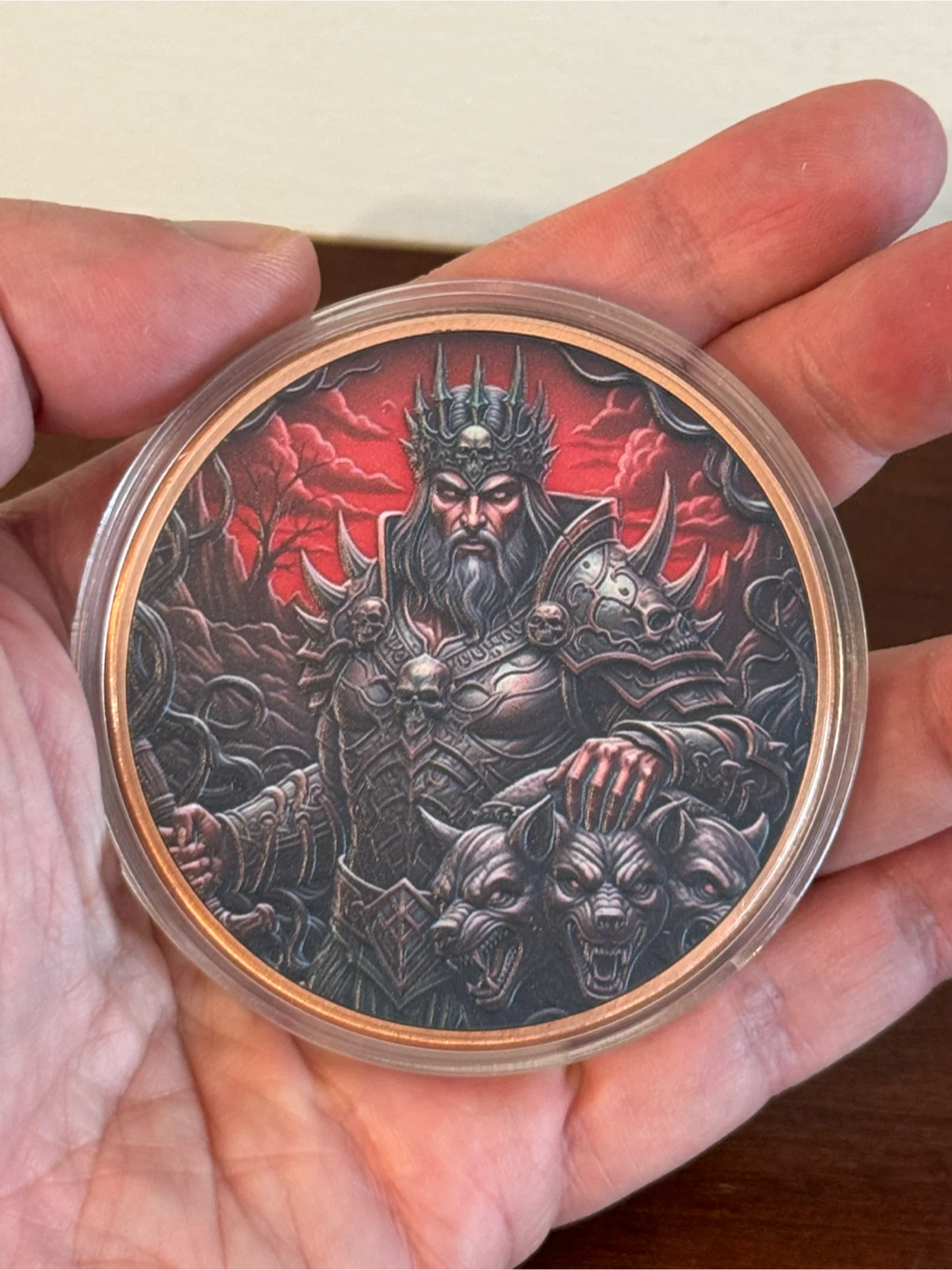 Republic of Liberia 5 oz .999 Copper Coin god of war - photo 3