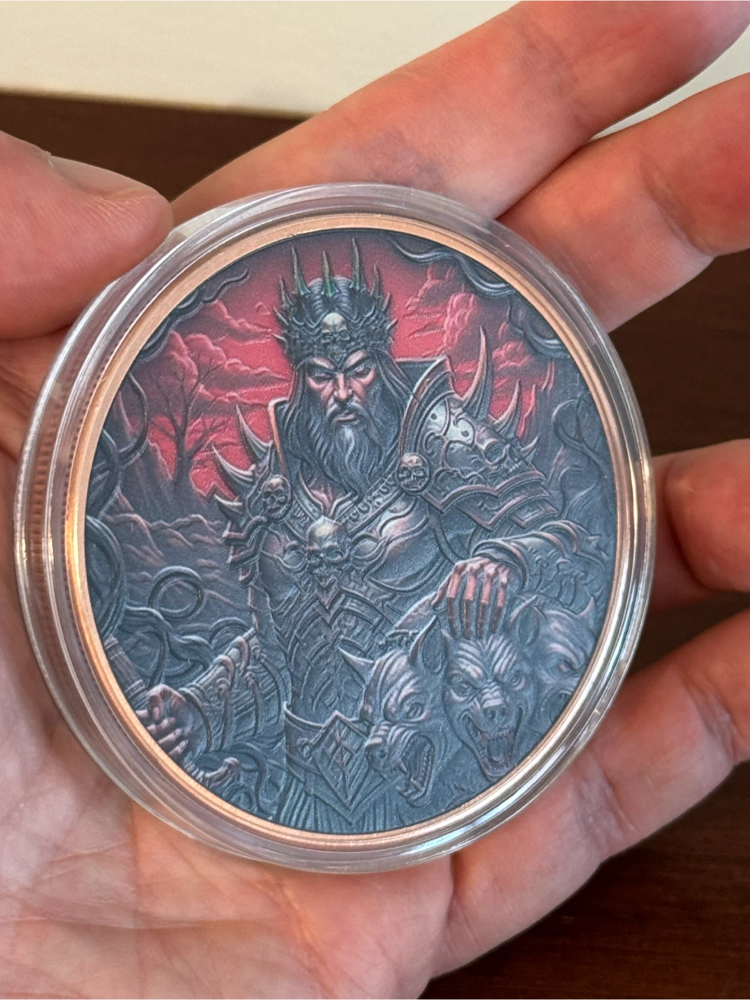Republic of Liberia 5 oz .999 Copper Coin god of war - photo 4