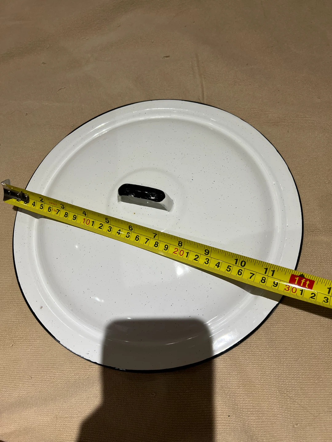 White Enamel Pot Lid