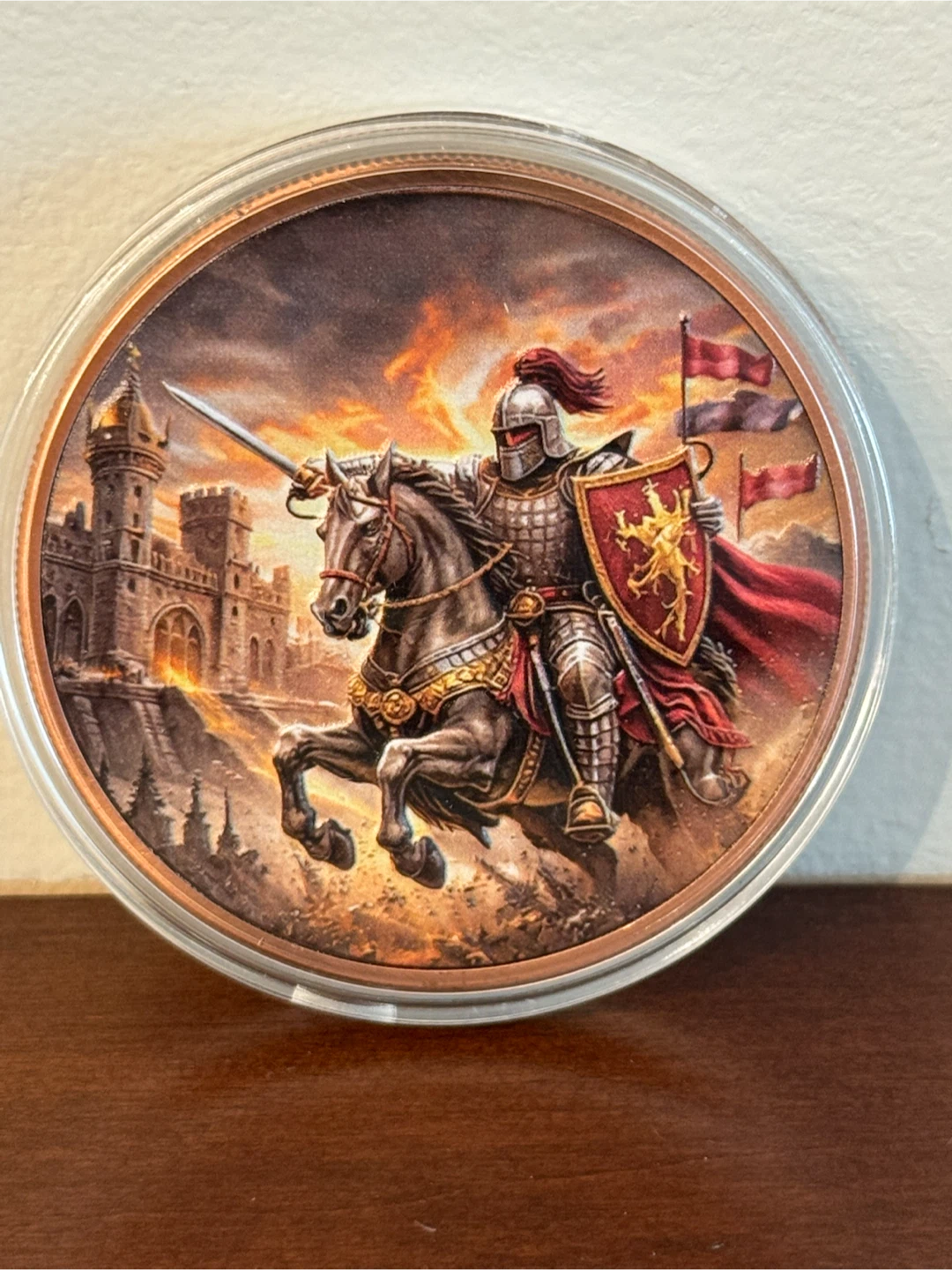 5 oz .999 Fine Copper Knight Round