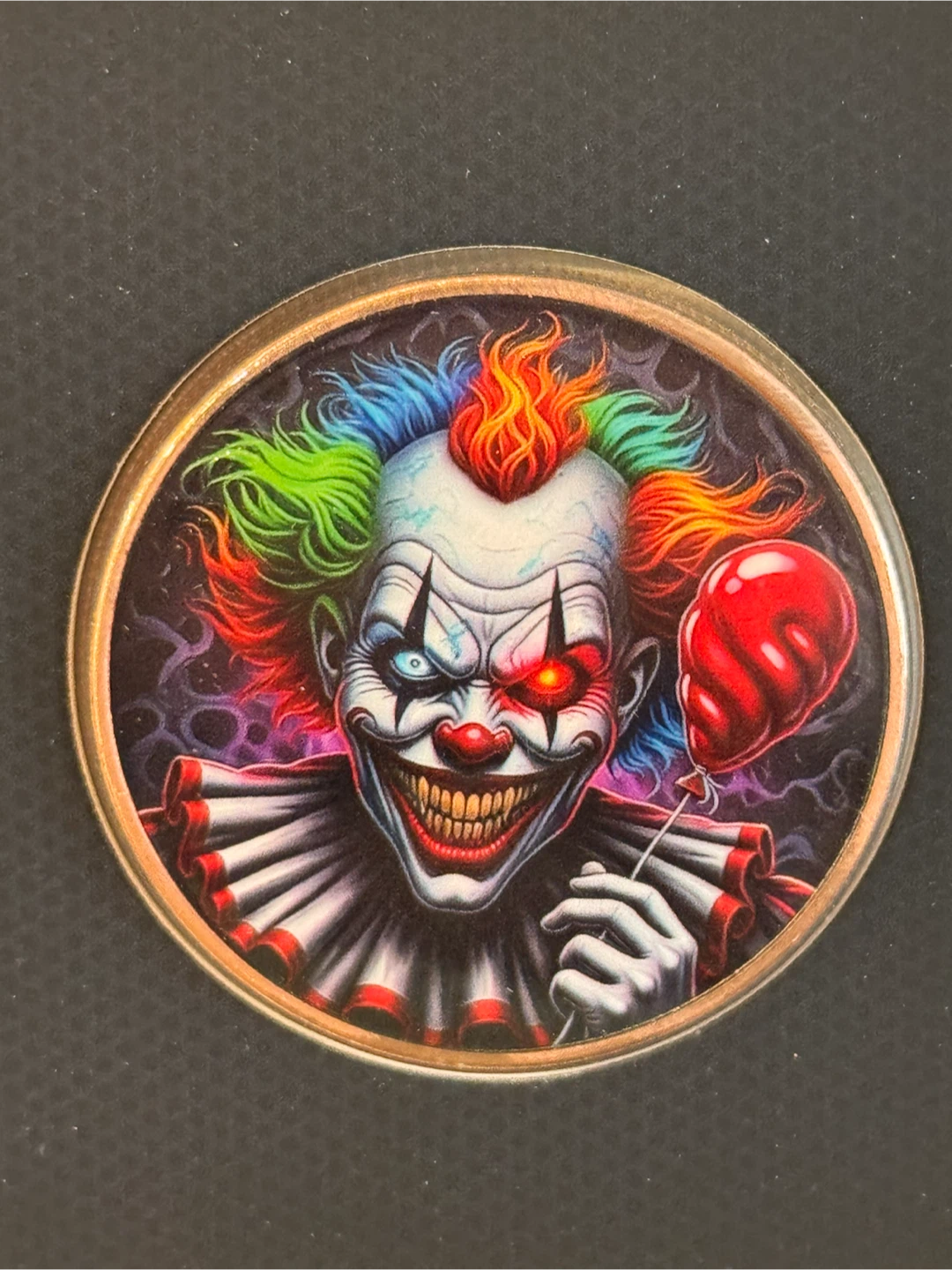Dark Circus Scary clown 1 oz .999 Fine Copper Coin