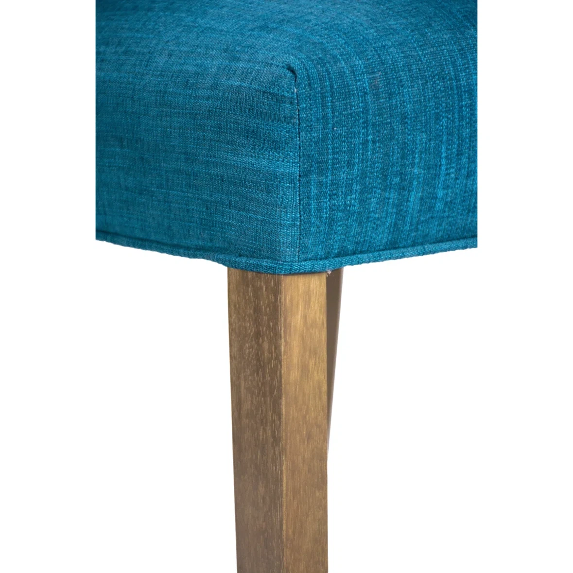 Set of 2 Teal Fabric Dining Chairs - photo 2