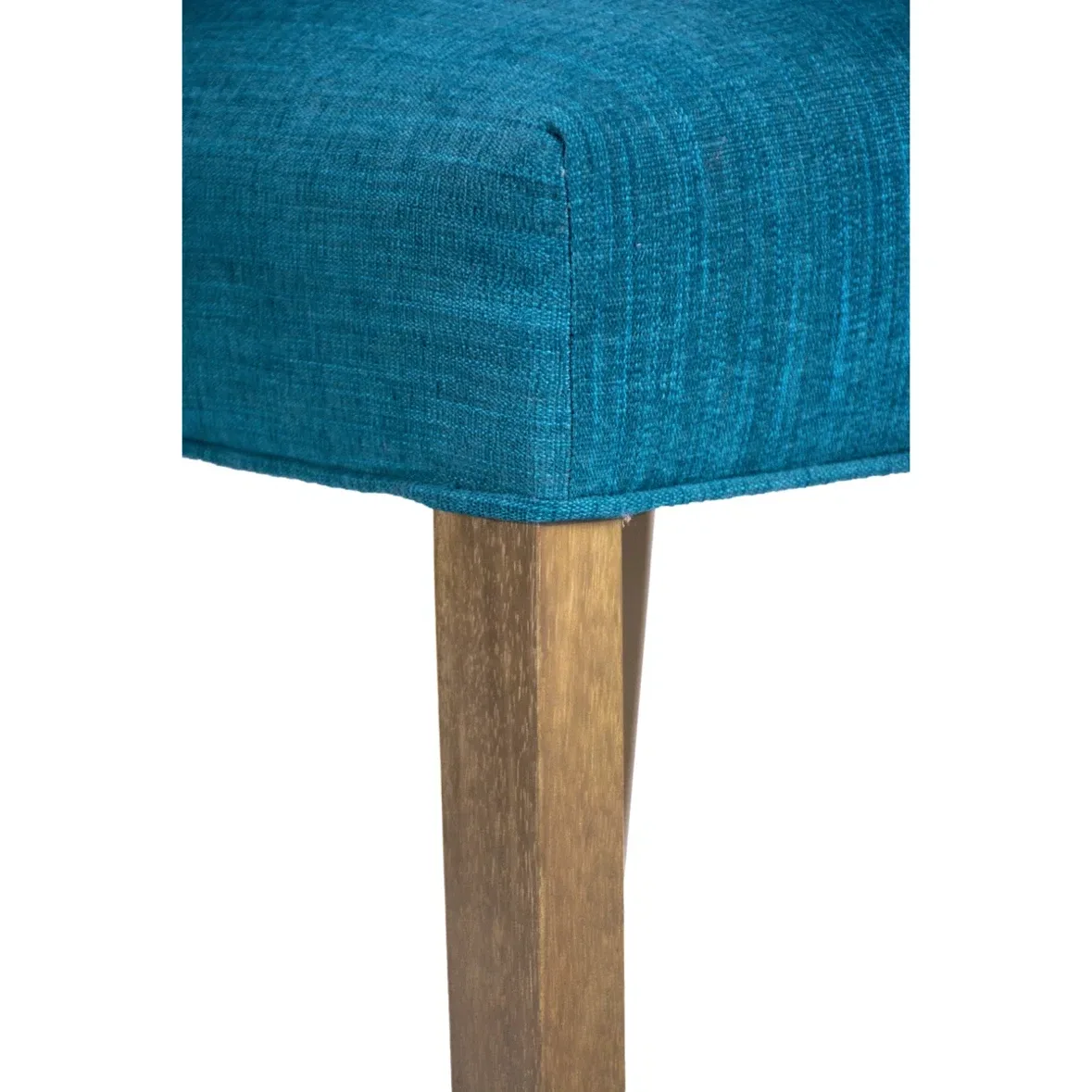 Set of 2 Teal Fabric Dining Chairs - photo 2